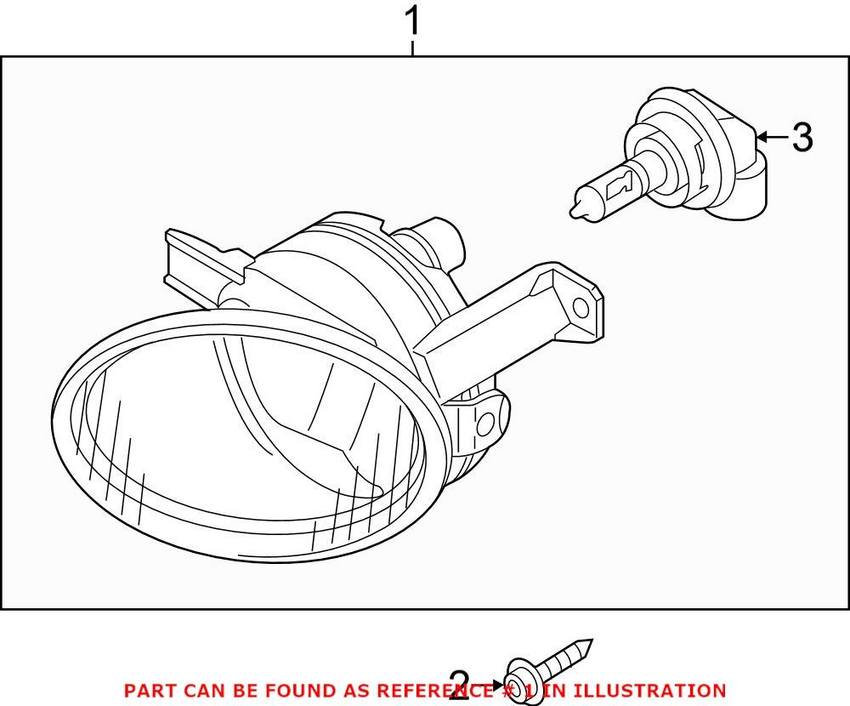 VW Foglight Assembly - Passenger Side (Halogen) 7P6941700F